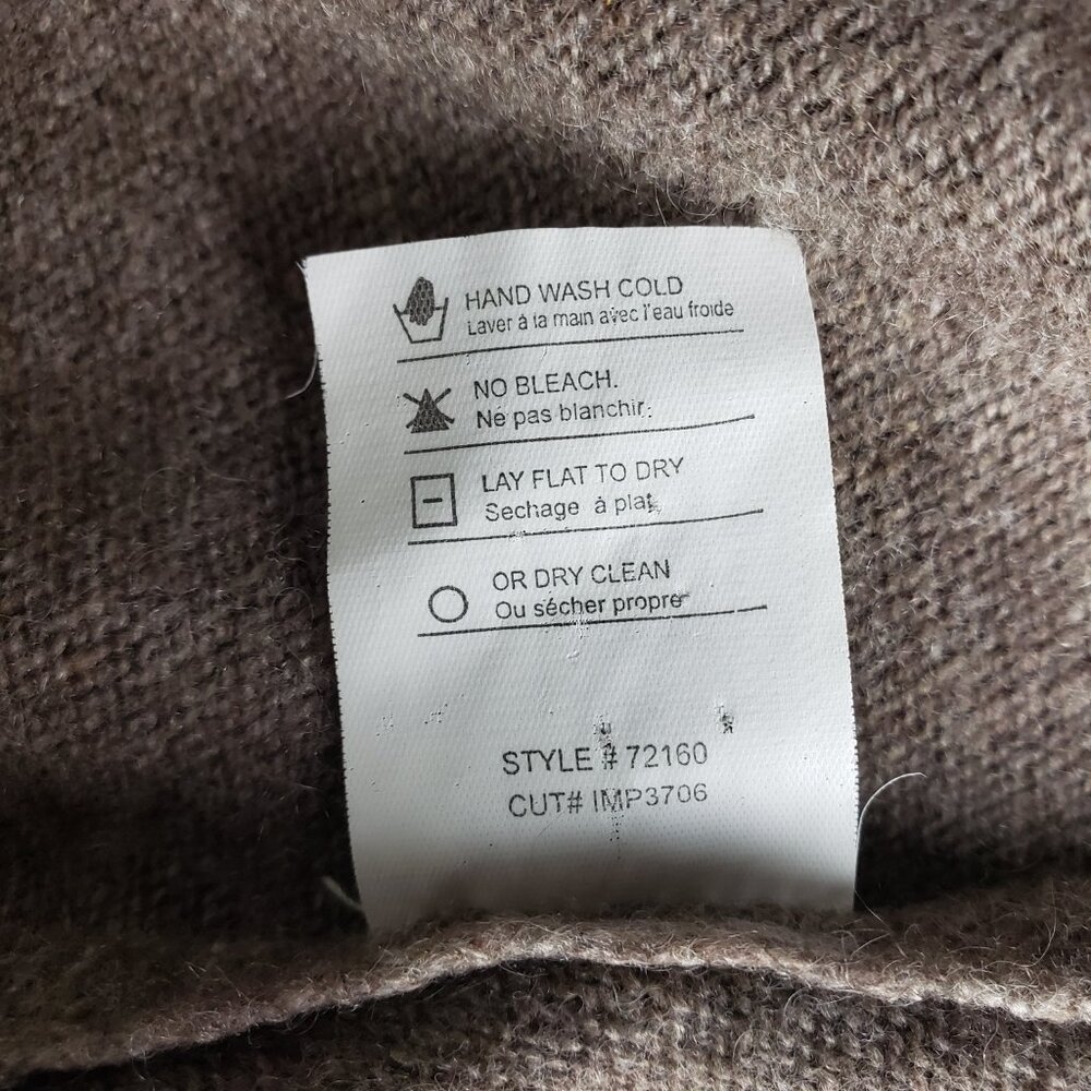 Vince Cashmere Knit Tan Taupe Shrug Sweater M Dolman Sleeve, Very good condition - Picture 6 of 9